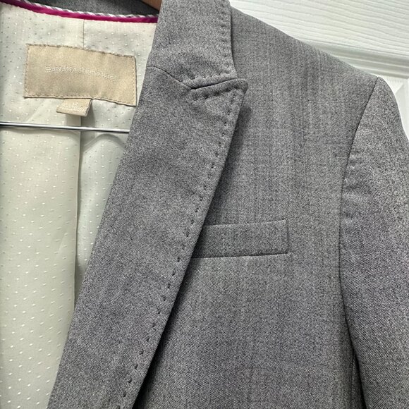 Banana Republic Gray Blazer Suit Jacket Size 12 - Picture 4 of 14